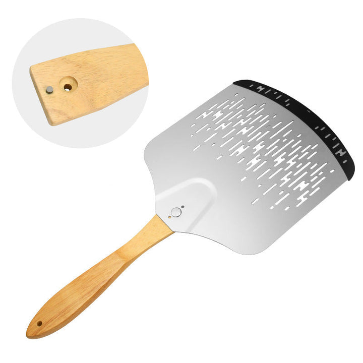 Ventilated Stainless Steel Pizza Peel with Ergonomic Beechwood Handle Stornfield