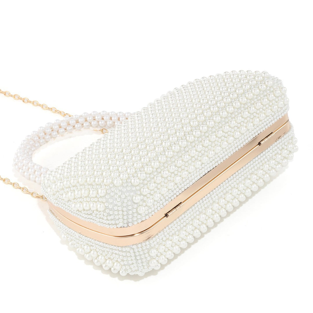 Pearl-Embellished Evening Handbag