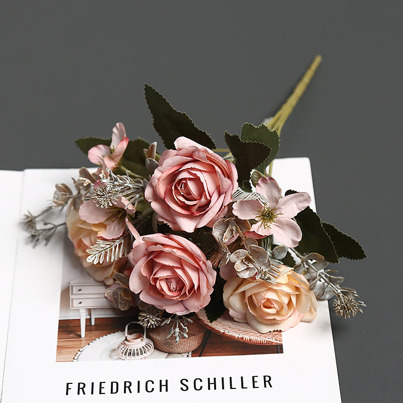 Faux Floral Bouquet for Indoor Home Decor