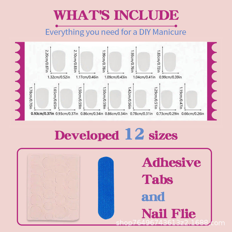 Ocean-Themed Press-On Nail Art Set
