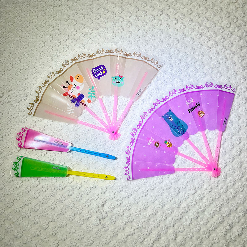 Ladies Colored Hand Fans in Cute Design Stornfield
