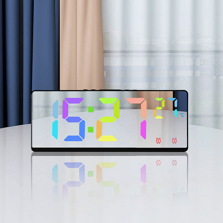 Digital alarm clock with mirror display and temperature function Stornfield