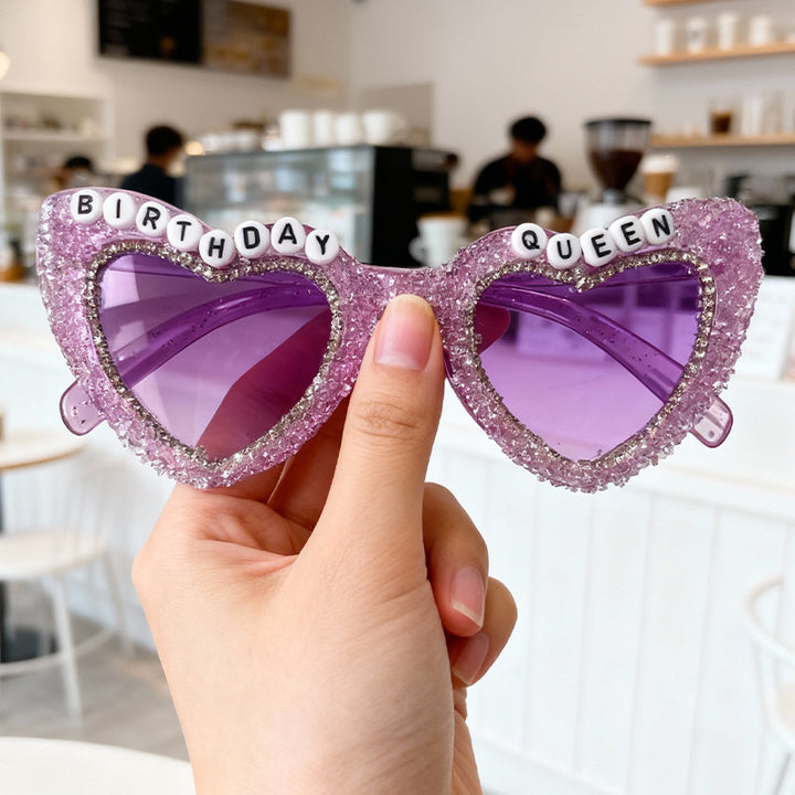 Rhinestone-Embellished Heart Sunglasses Stornfield
