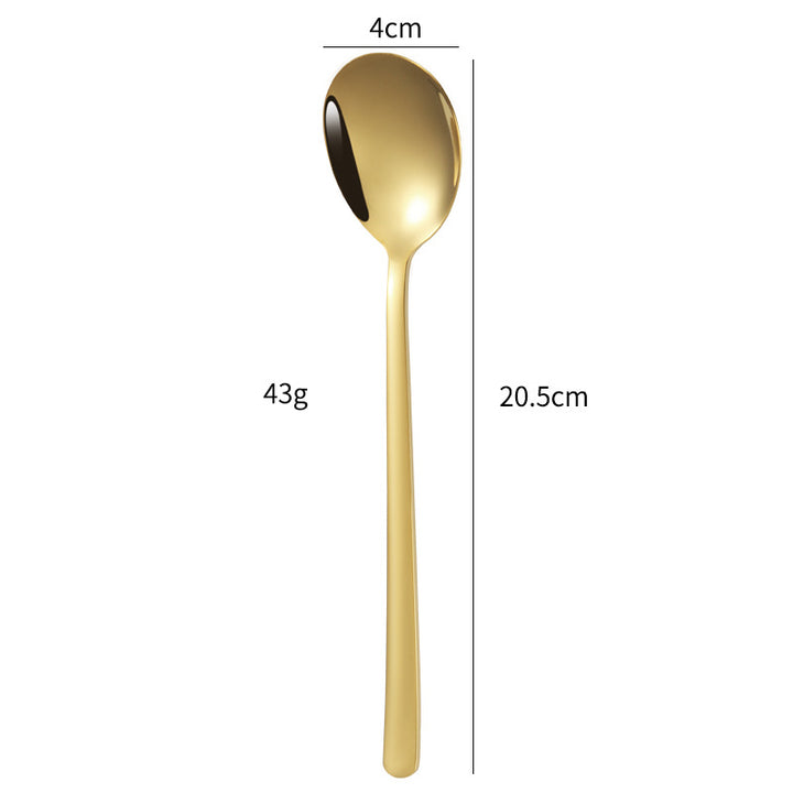 Elegant dessert spoon with luxurious golden surface Stornfield