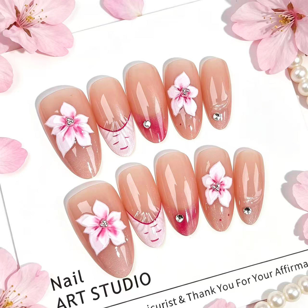 Floral-Design Press-On Nail Collection