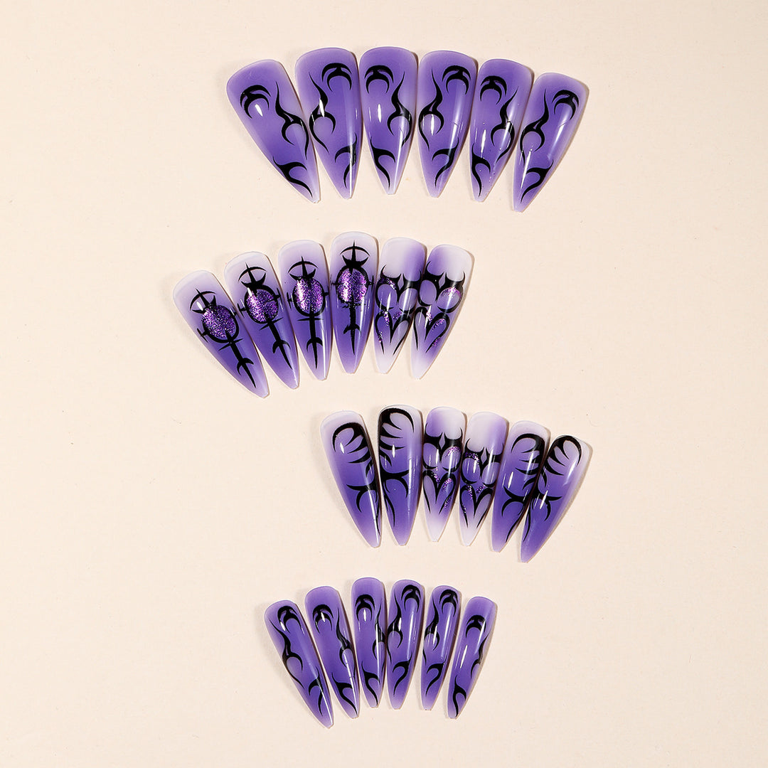 Gothic Stiletto Nail Art Extensions Stornfield