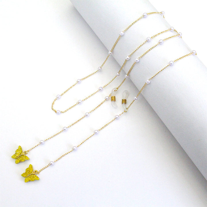 Butterfly-Embellished Eyewear Chain Stornfield