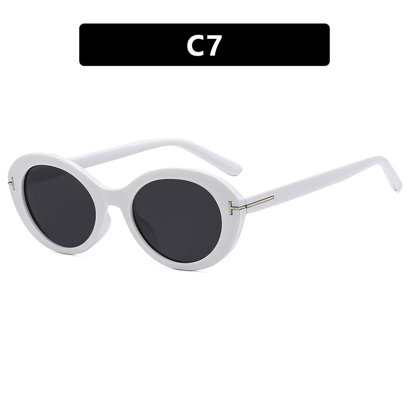 Ladies fashionable sunglasses with innovative oval frame and UV protection Stornfield