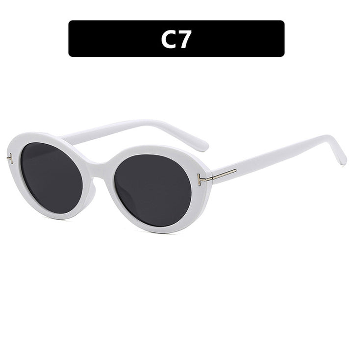 Ladies fashionable sunglasses with innovative oval frame and UV protection Stornfield