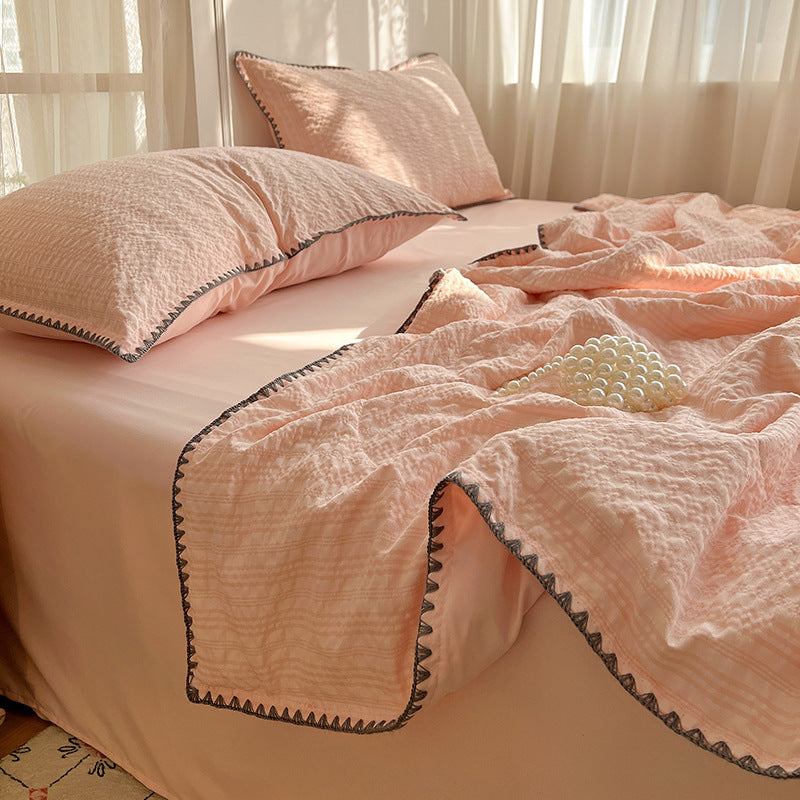 Textured Honeycomb Pattern Duvet Cover Set