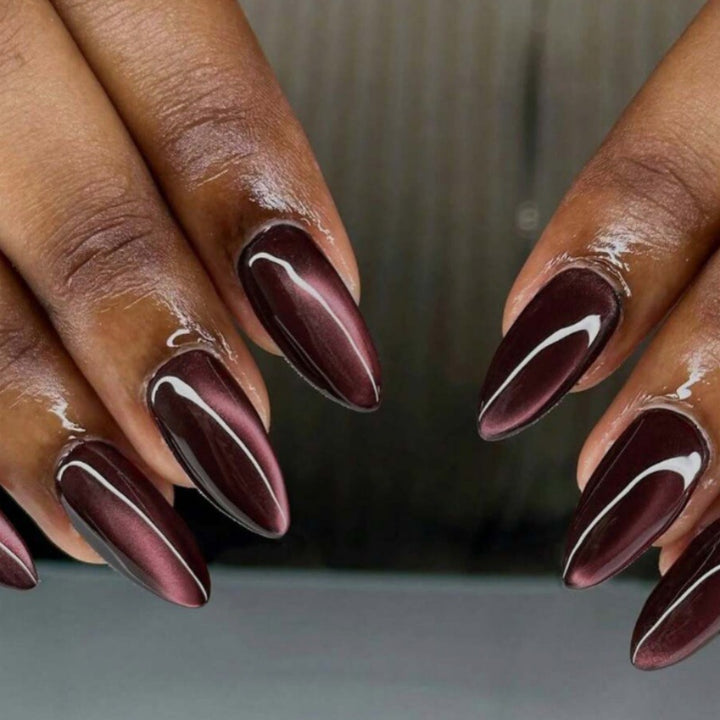 Glossy Pointed Gel Press-On Nails Stornfield