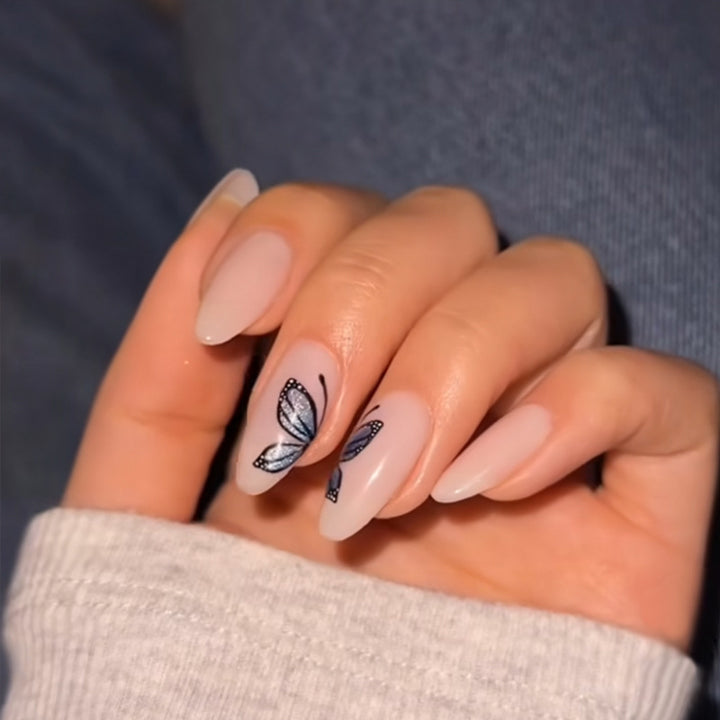 Artistic Butterfly Design Press-On Nails Stornfield