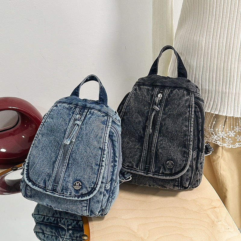 Compact Denim Sling Backpack Stornfield