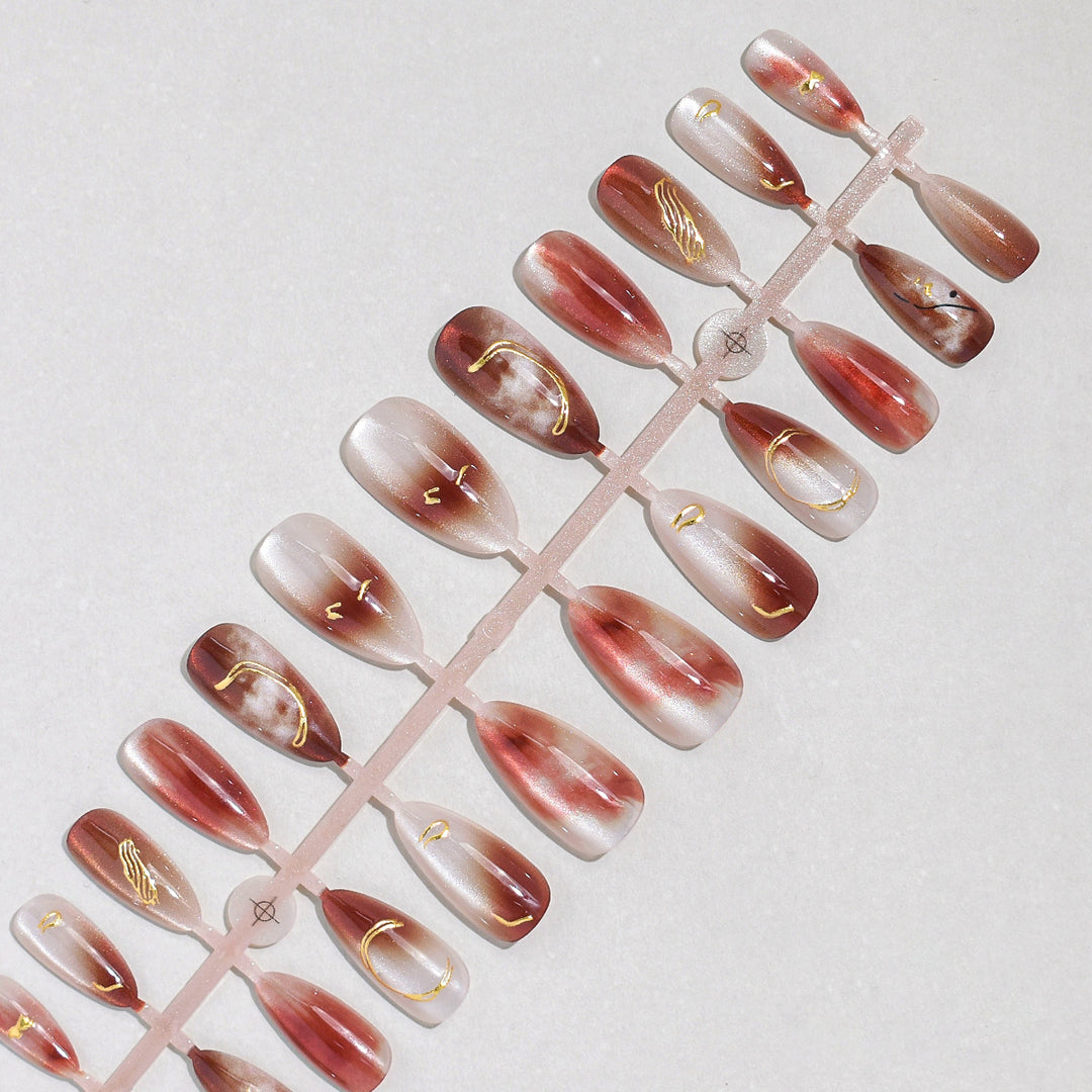 Elegant Ornamented Press-On Nail Set Stornfield