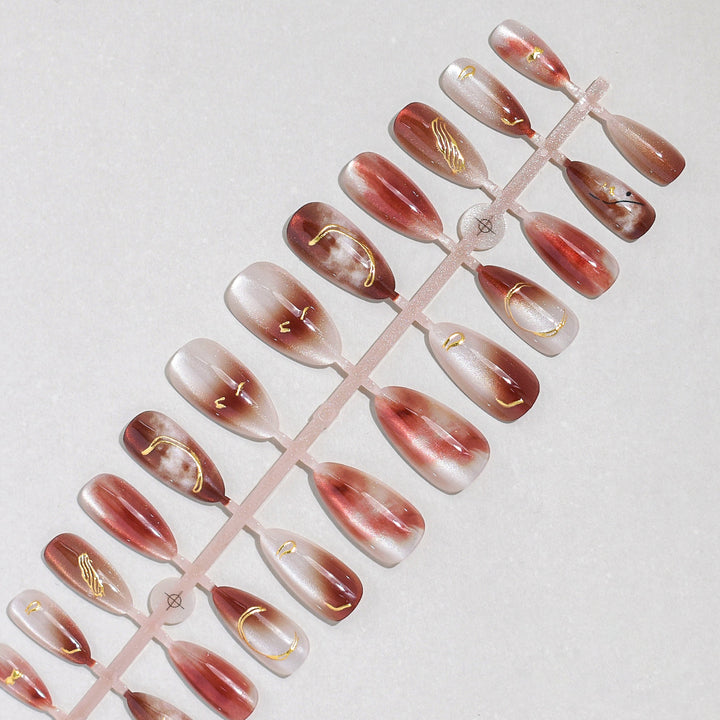 Elegant Ornamented Press-On Nail Set Stornfield