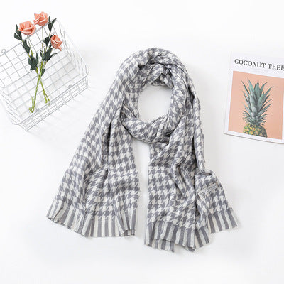 Women Checked Scarf made of Soft Material Stornfield