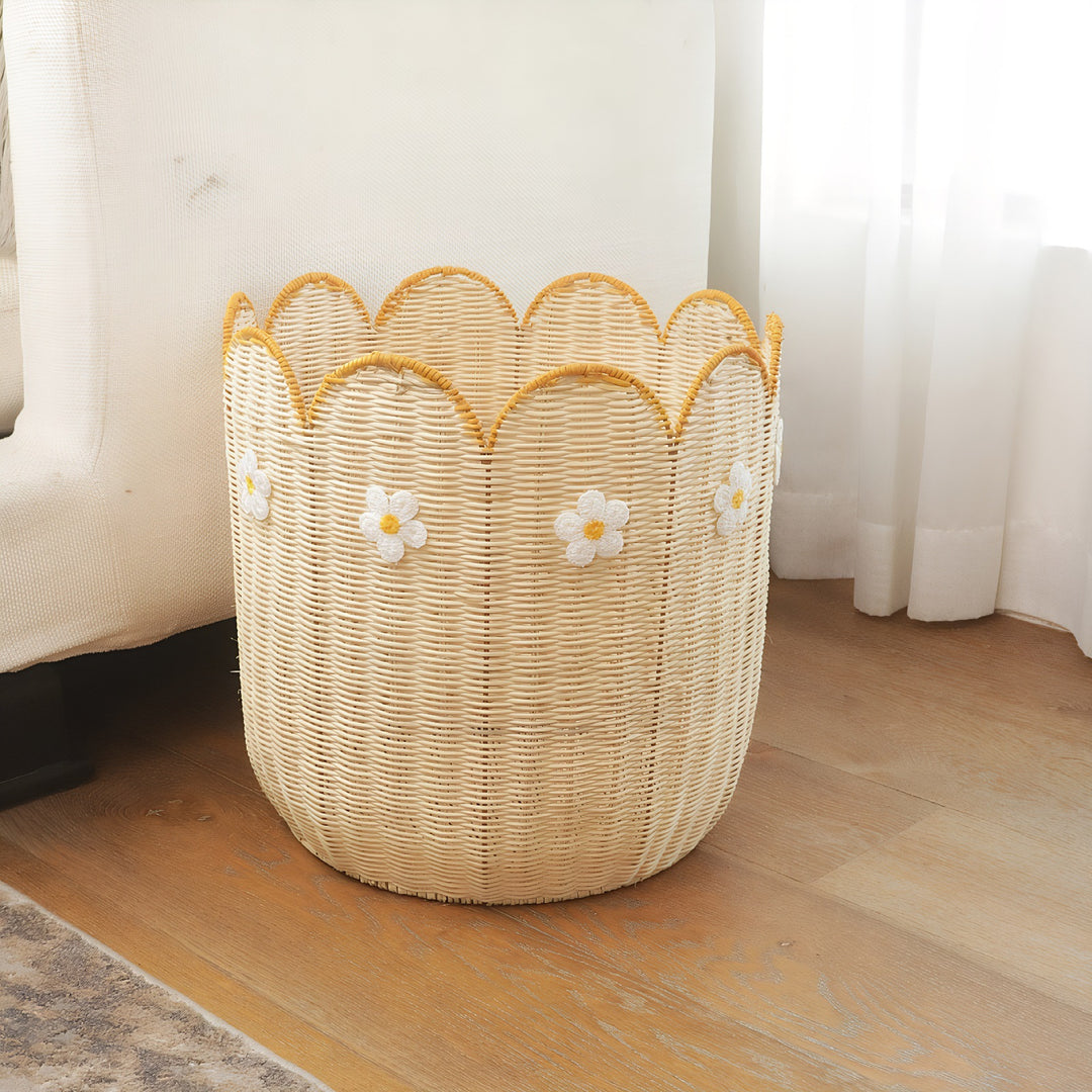 Decorative Scalloped Edge Woven Basket Stornfield