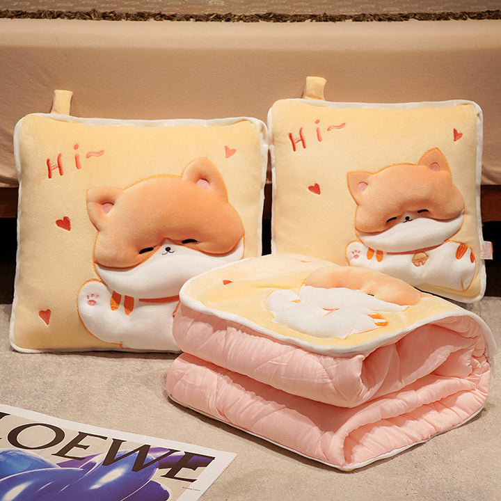 Plush Dog Cushion and Blanket Set Stornfield