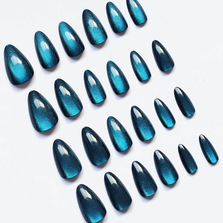 Chic Glossy Almond-Shaped Nail Extensions Stornfield