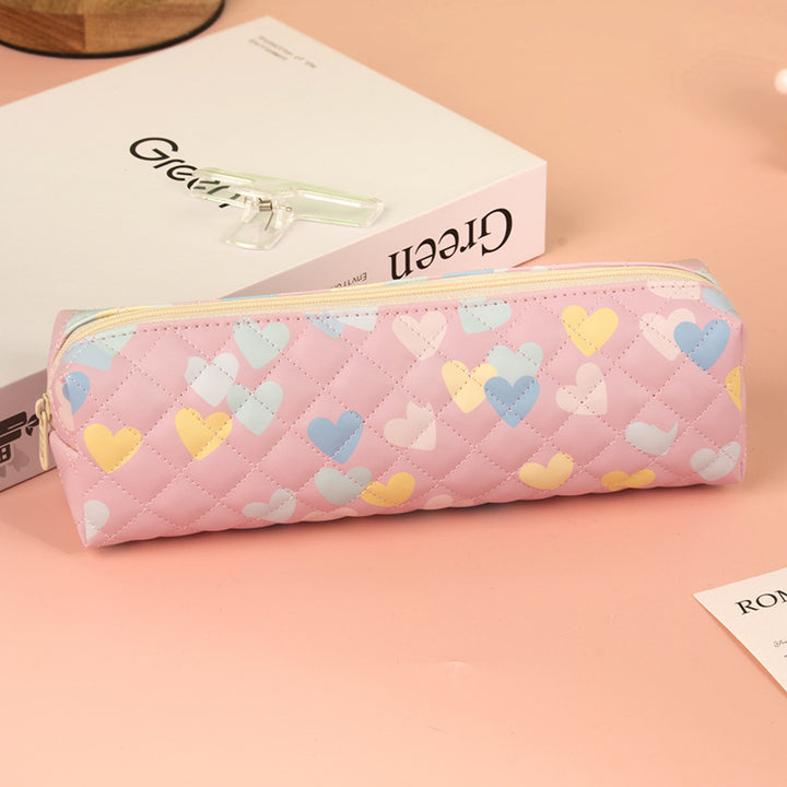 Quilted Heart Pattern Pencil Case Stornfield