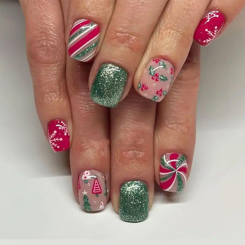 Artistic Winter-Themed Nail Art Stornfield