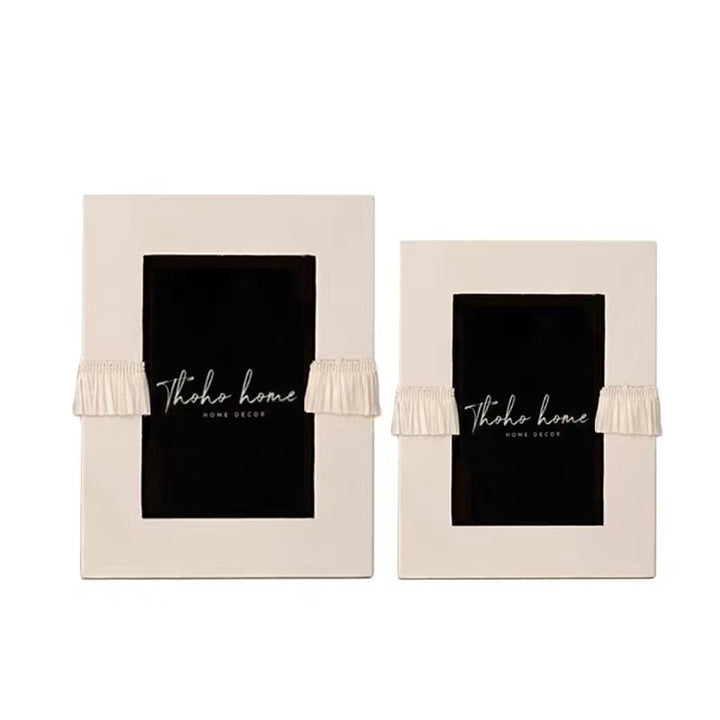 Decorative Photo Frame with Fringe Accents