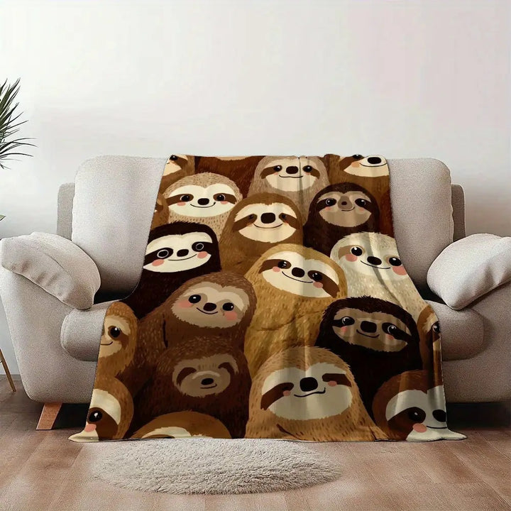 Soft Cartoon Dachshund-Themed Fleece Blanket