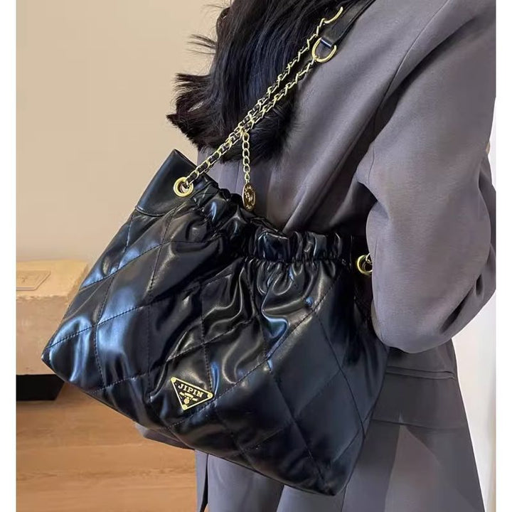 Quilted Chain-Handle Shoulder Bag Stornfield