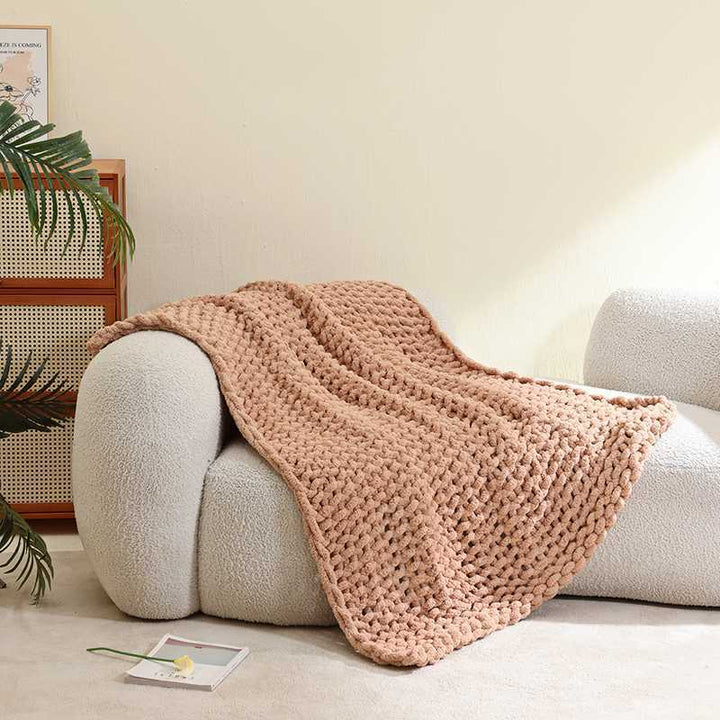 Cozy Knit Throw Blanket