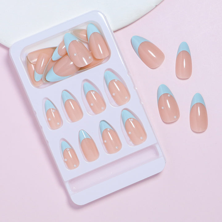 Elegant French Tip Press-On Nail Set Stornfield