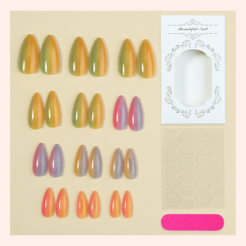 Creative nail set with shimmering ombre effects Stornfield