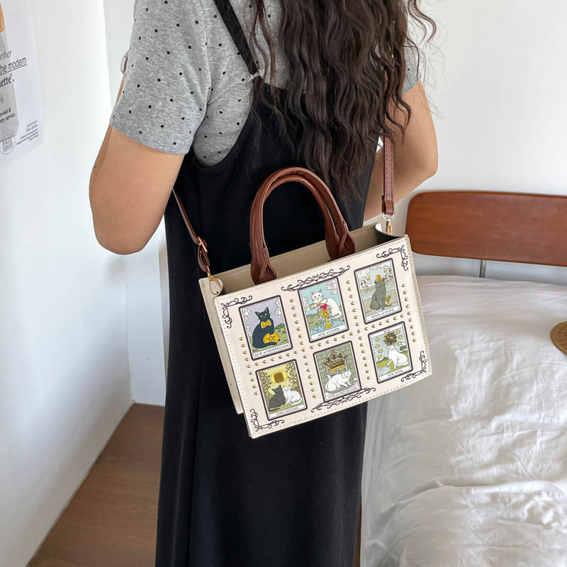 Cat-Themed Art Tote