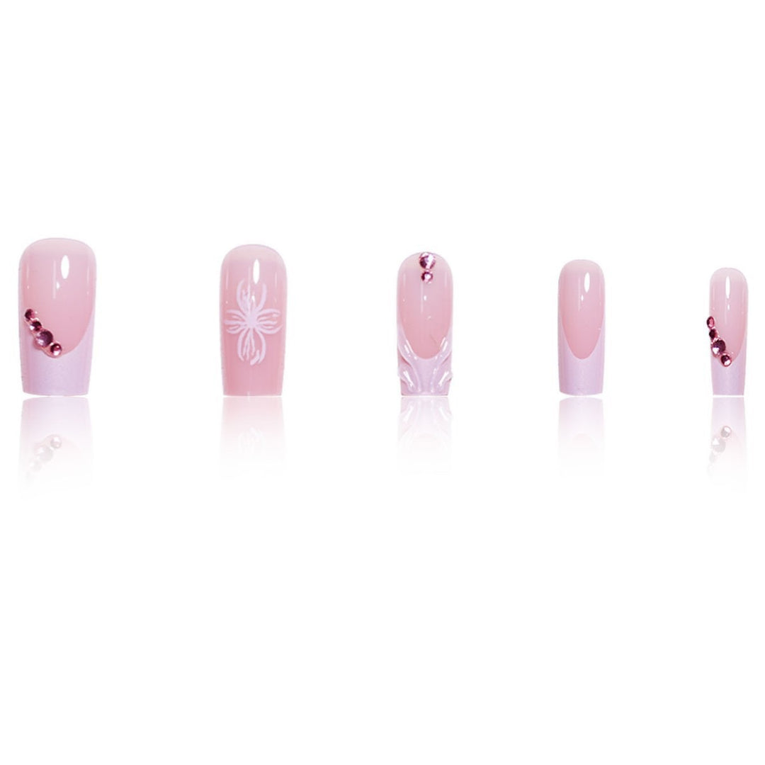 3D Floral Acrylic Nail Extensions Stornfield