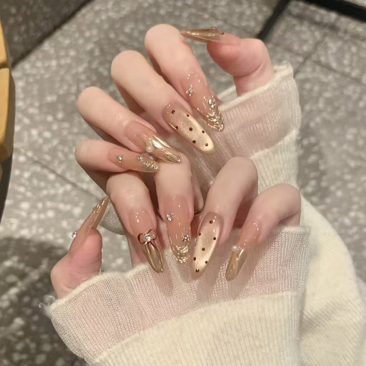 Premium Glittering Press-On Nail Extensions Stornfield