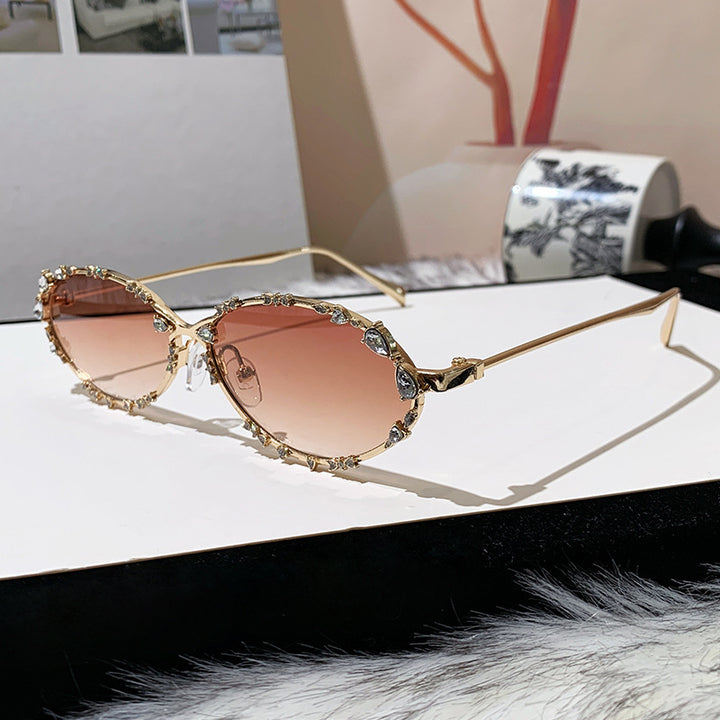 Women's exclusive sunglasses with sparkling rhinestone embellishment and elegant metal frame Stornfield