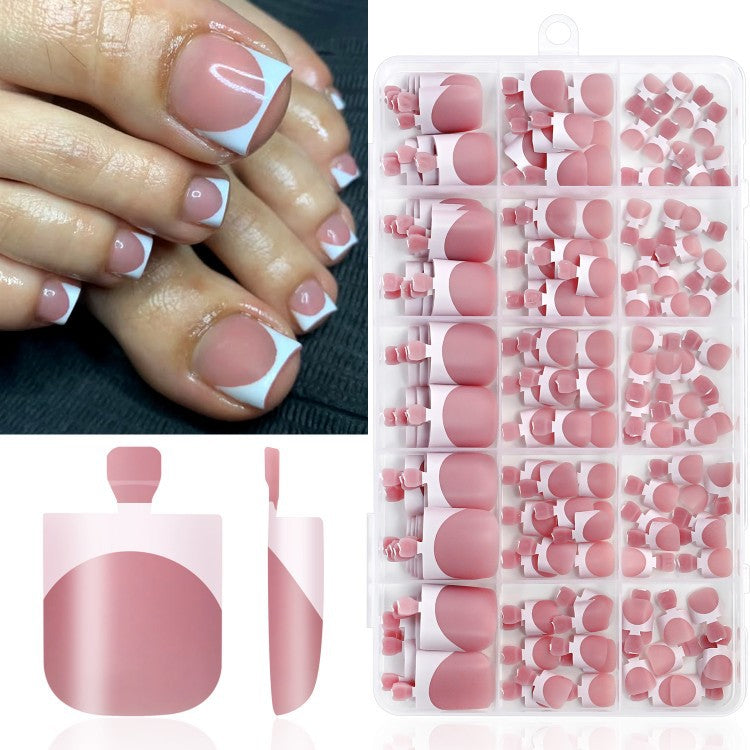 Premium Quality French Tip Press-On Nails Stornfield