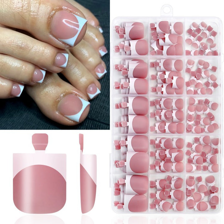Premium Quality French Tip Press-On Nails Stornfield