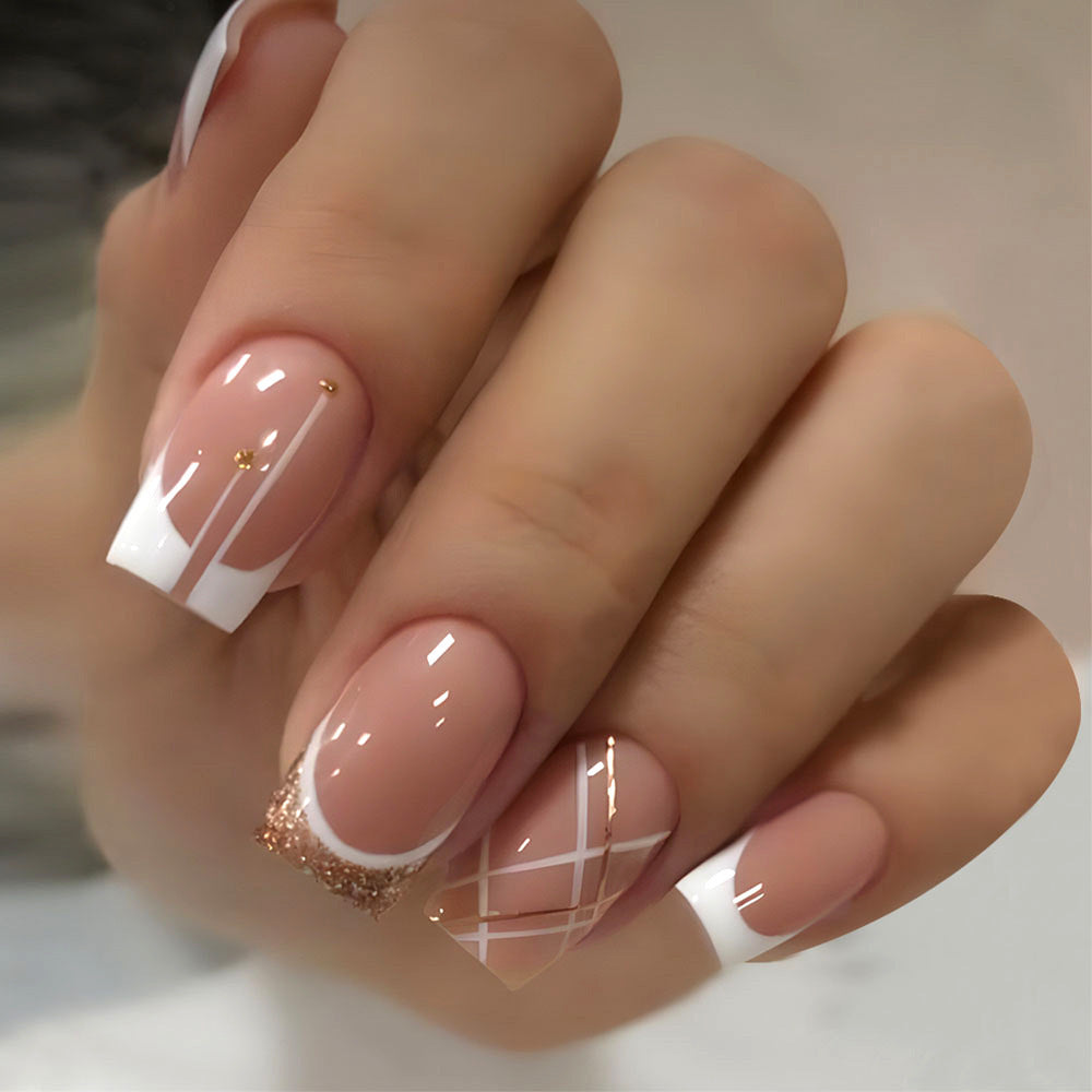 Elegant French Tip Acrylic Nail Art Stornfield