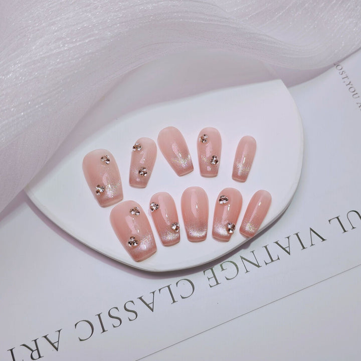 Elegant French Tip Press-On Nails Stornfield