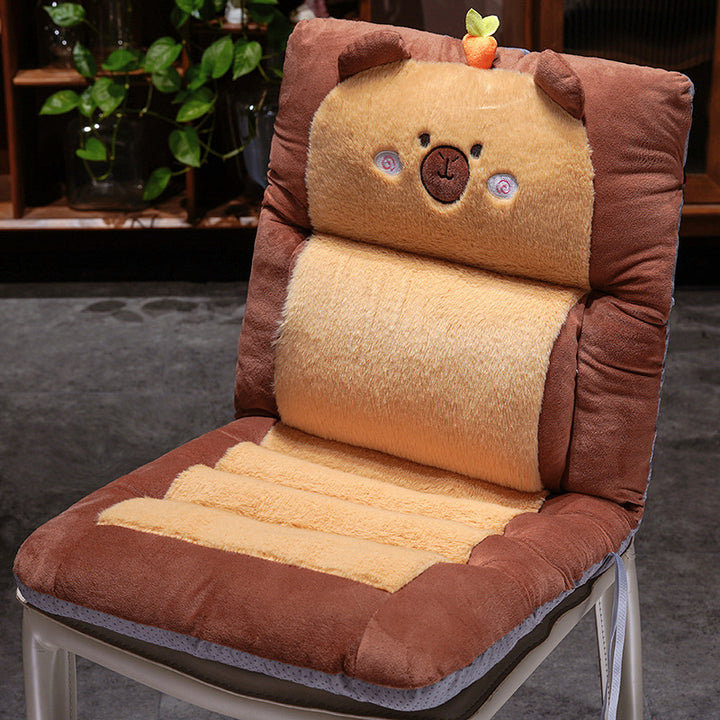 Plush seat cushion with cheerful fruit motif Stornfield
