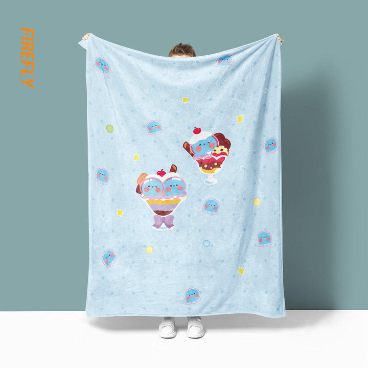 Playful Jellyfish-Themed Fleece Blanket