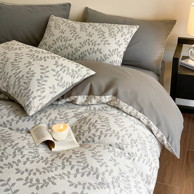 Soft Floral Print Bedding Set