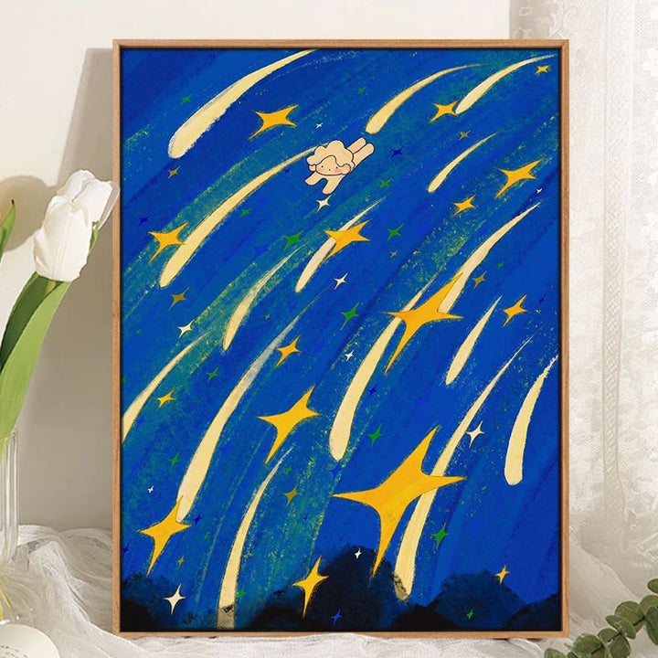 Whimsical Cosmic Landscape Canvas Art Stornfield
