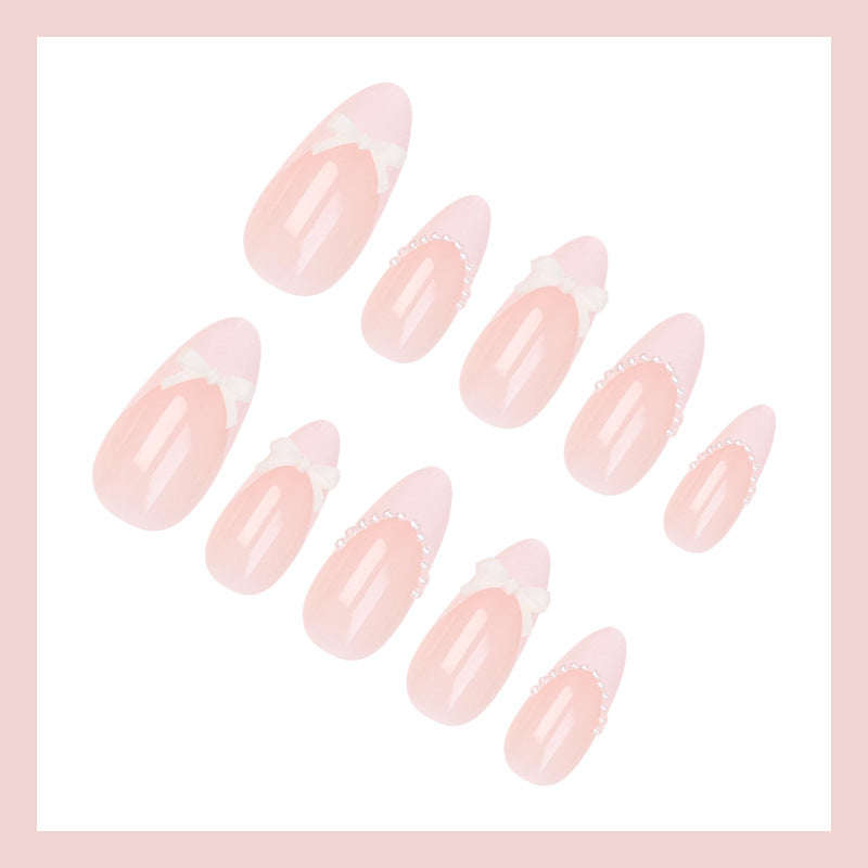 Artificial nail set with elegant bows and tips Stornfield