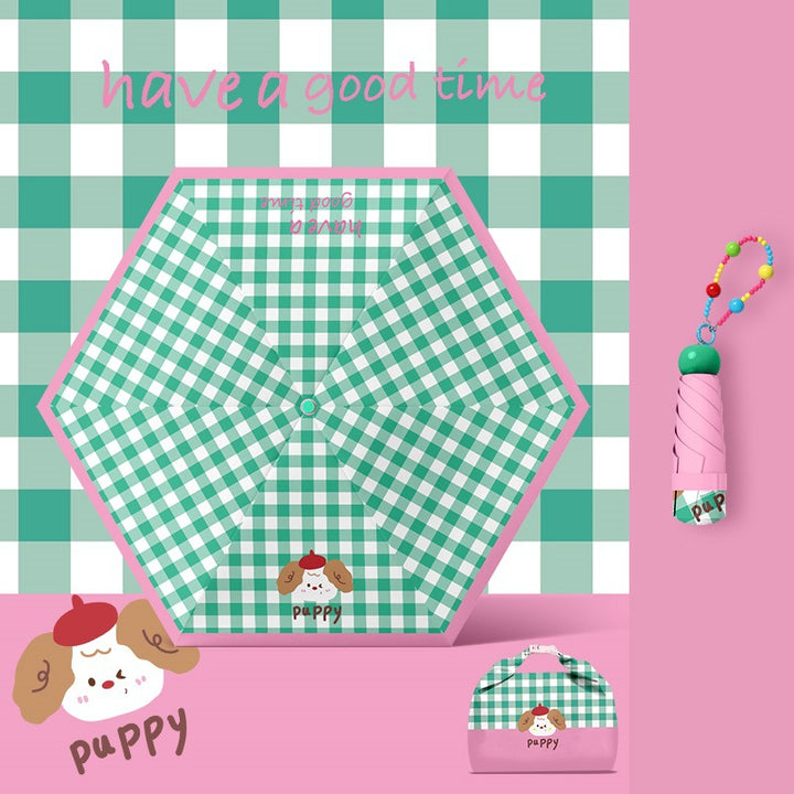 Women playful picnic folding umbrella Stornfield