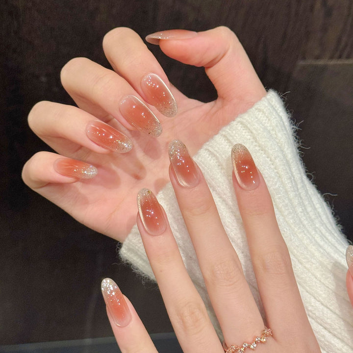 Elegant Gradient Glitter Press-On Nails