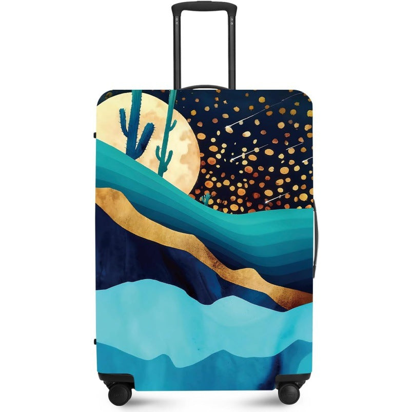 Unisex nan elastic suitcase cover with UV-resistant motif print and zip opening Stornfield