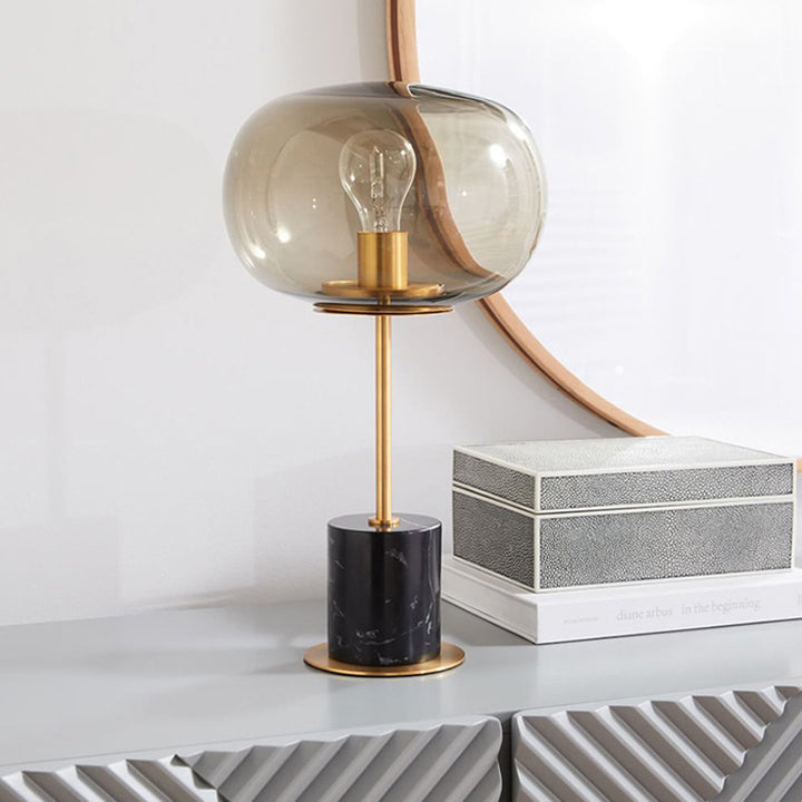 Modern Minimalist Table Lamp with Glass Shade