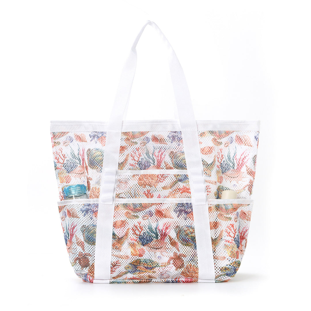 Mesh Beach Bag with Colorful Design Stornfield