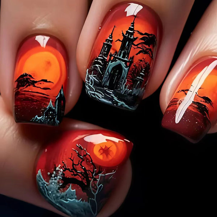 Creative Halloween Design Artificial Nails Stornfield